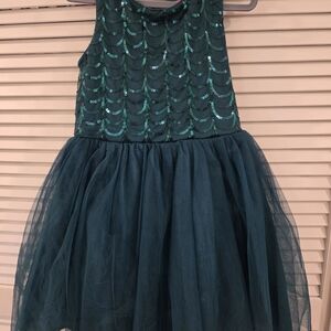 Zunie Teal Sequin Tulle Party Dress